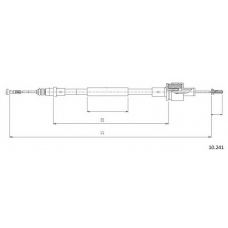 10.241 CABOR Трос, управление сцеплением