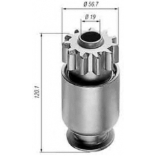 940113020044 MAGNETI MARELLI Ведущая шестерня, стартер