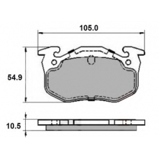 NP2138 NATIONAL Комплект тормозных колодок, дисковый тормоз