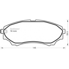 1006 MGA Комплект тормозных колодок, дисковый тормоз