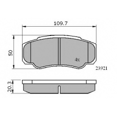 NP2660 NATIONAL Комплект тормозных колодок, дисковый тормоз