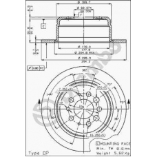 08.1744.10 BREMBO Тормозной диск