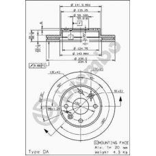 09.5581.20 BREMBO Тормозной диск