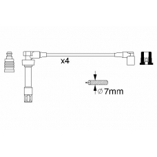 0 986 356 307 BOSCH Комплект проводов зажигания