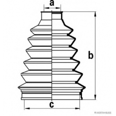 J2860500 HERTH+BUSS JAKOPARTS Комплект пылника, приводной вал