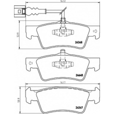 8DB 355 013-841 HELLA Комплект тормозных колодок, дисковый тормоз