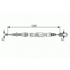 1 987 477 155 BOSCH Трос, стояночная тормозная система