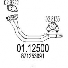 01.12500 MTS Труба выхлопного газа