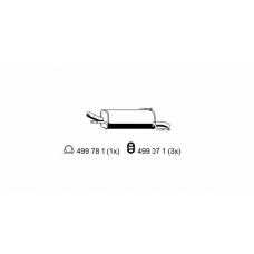 011143 ERNST Глушитель выхлопных газов конечный