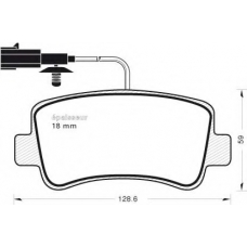 1058 MGA Комплект тормозных колодок, дисковый тормоз