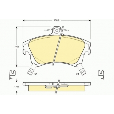 6113131 GIRLING Комплект тормозных колодок, дисковый тормоз