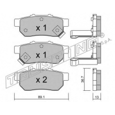 179.1 TRUSTING Комплект тормозных колодок, дисковый тормоз