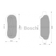 0 986 AB1 401 BOSCH Комплект тормозных колодок, дисковый тормоз