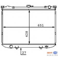 8MK 376 707-521 HELLA Радиатор, охлаждение двигателя