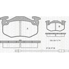8110 38780 TRIDON Brake pads - front