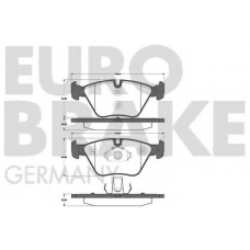 5502221528 EUROBRAKE Комплект тормозных колодок, дисковый тормоз