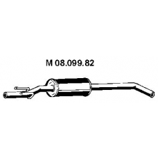 08.099.82 EBERSPACHER Средний глушитель выхлопных газов