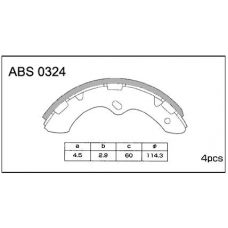 ABS0324 Allied Nippon Колодки барабанные