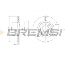 DBA870V BREMSI Тормозной диск