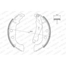 152-2324 WEEN Комплект тормозных колодок