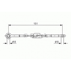 1 987 477 367 BOSCH Трос, стояночная тормозная система