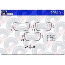 20610 GALFER Комплект тормозных колодок, дисковый тормоз