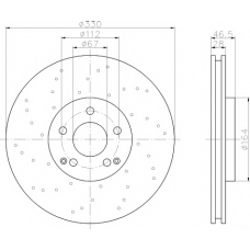 8DD 355 109-411 HELLA PAGID Тормозной диск