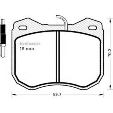 35 MGA Комплект тормозных колодок, дисковый тормоз