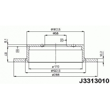 J3313010 NIPPARTS Тормозной диск