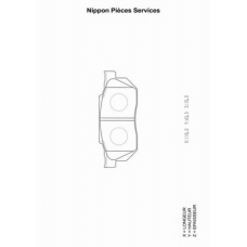 H360A14 NPS Комплект тормозных колодок, дисковый тормоз