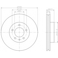 8DD 355 109-722 HELLA PAGID Тормозной диск