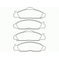 P 15 008 BREMBO Комплект тормозных колодок, дисковый тормоз