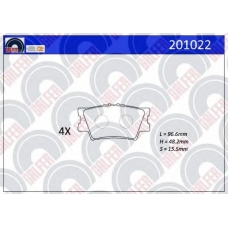 201022 GALFER Комплект тормозных колодок, дисковый тормоз