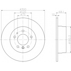 8DD 355 101-761 HELLA Тормозной диск