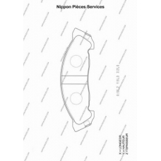 I360U07 NPS Комплект тормозных колодок, дисковый тормоз