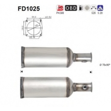 FD1025 AS Сажевый / частичный фильтр, система выхлопа ОГ