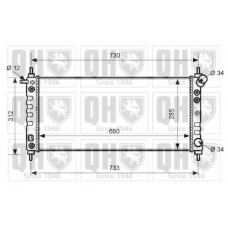 QER2571 QUINTON HAZELL Радиатор, охлаждение двигателя