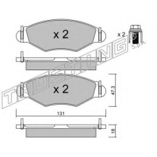 263.0 TRUSTING Комплект тормозных колодок, дисковый тормоз
