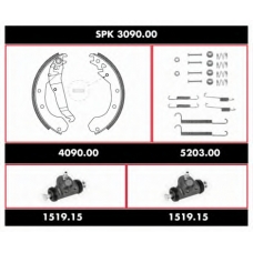 SPK 3090.00 ROADHOUSE Комплект тормозов, барабанный тормозной механизм