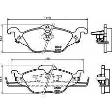 8DB 355 008-571 HELLA PAGID Комплект тормозных колодок, дисковый тормоз