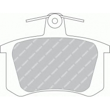 FDB596 FERODO Комплект тормозных колодок, дисковый тормоз