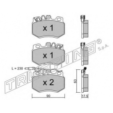 051.1 TRUSTING Комплект тормозных колодок, дисковый тормоз