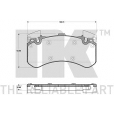 2247108 NK Комплект тормозных колодок, дисковый тормоз