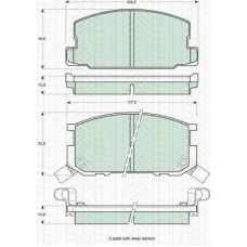 8110 13842 TRIDON Brake pads - front