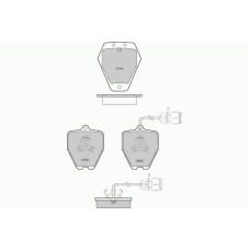 12-1118 E.T.F. Комплект тормозных колодок, дисковый тормоз