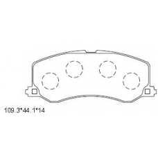 KD3762 ASIMCO Комплект тормозных колодок, дисковый тормоз