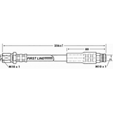 FBH6914 FIRST LINE Тормозной шланг