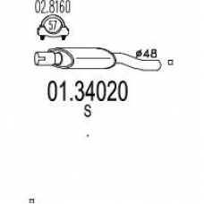 01.34020 MTS Предглушитель выхлопных газов