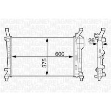350213126200 MAGNETI MARELLI Радиатор, охлаждение двигателя