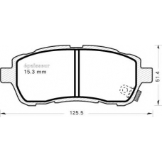 1049 MGA Комплект тормозных колодок, дисковый тормоз